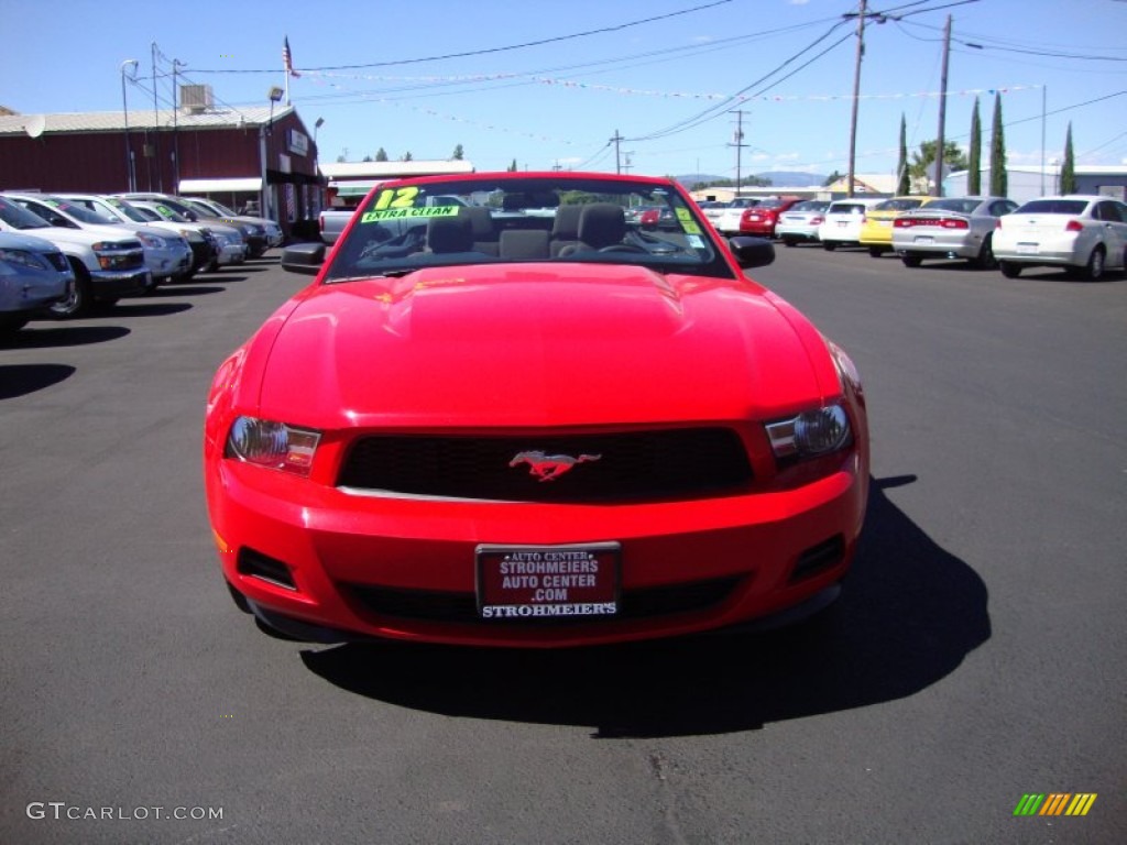 2012 Mustang V6 Convertible - Race Red / Stone photo #2