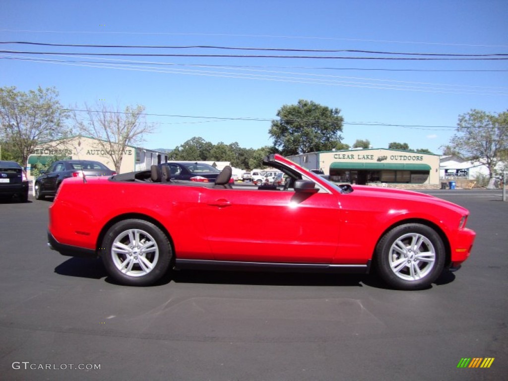 2012 Mustang V6 Convertible - Race Red / Stone photo #8