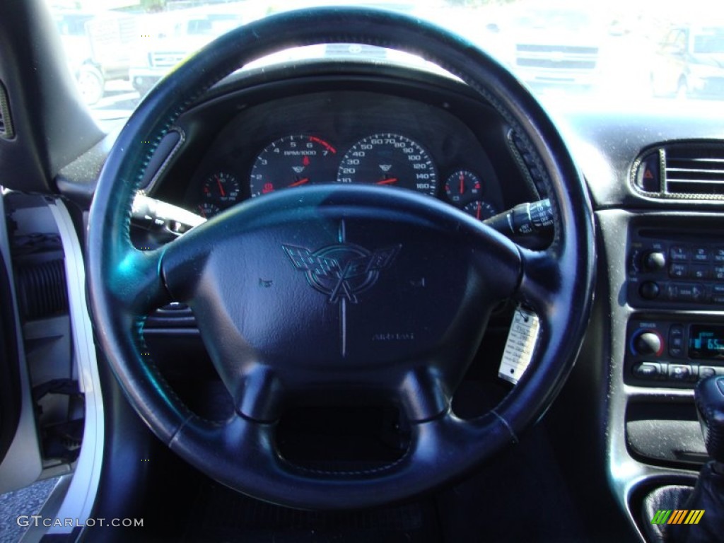 1998 Chevrolet Corvette Coupe Black Steering Wheel Photo #84638009