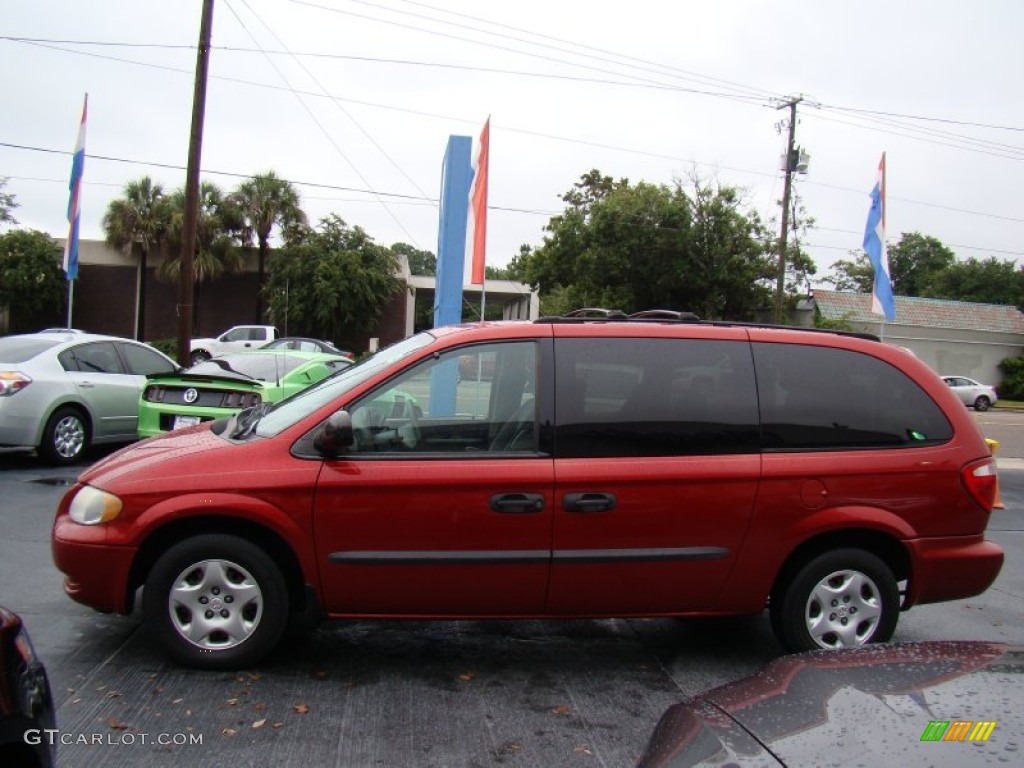 2003 Grand Caravan SE - Inferno Red Tinted Pearl / Taupe photo #5