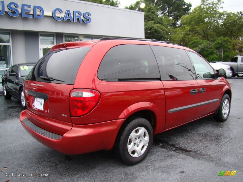 2003 Grand Caravan SE - Inferno Red Tinted Pearl / Taupe photo #8