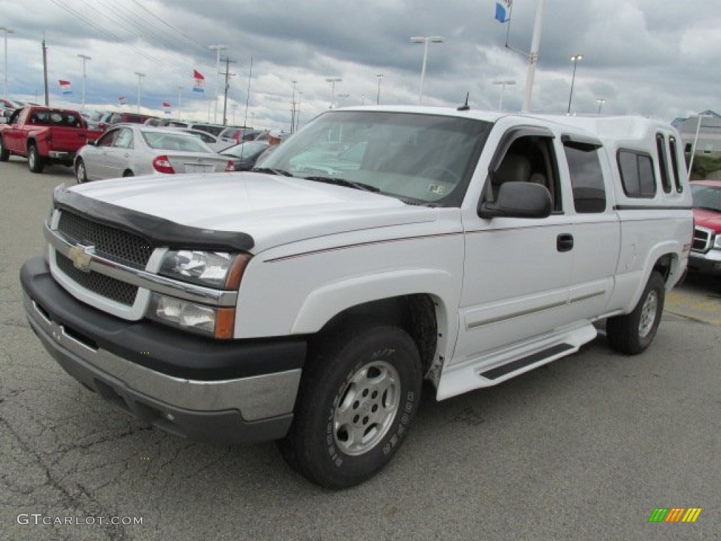 2003 Silverado 1500 Z71 Extended Cab 4x4 - Summit White / Tan photo #5