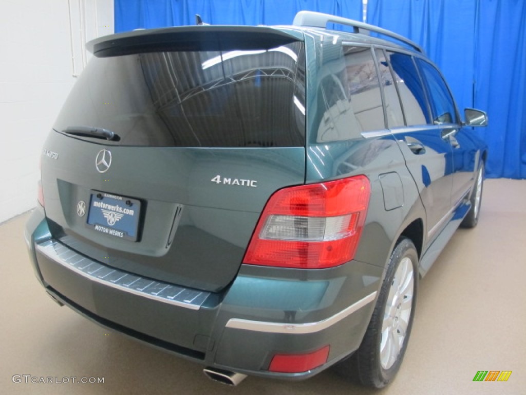 2010 GLK 350 4Matic - Jade Green Metallic / Almond/Black photo #9
