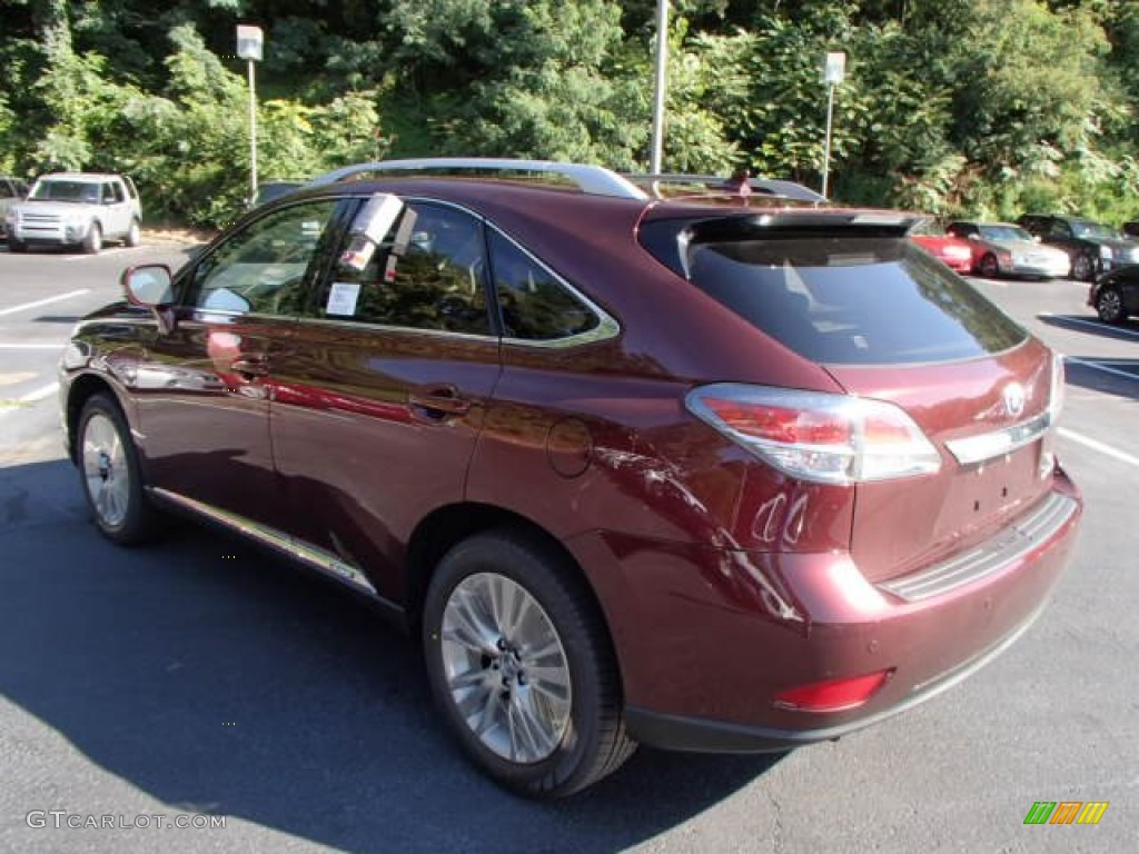 2013 RX 450h AWD - Claret Red Mica / Parchment/Espresso Birds Eye Maple photo #8