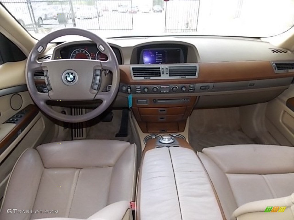 2002 BMW 7 Series 745i Sedan Beige III Dashboard Photo #84642080