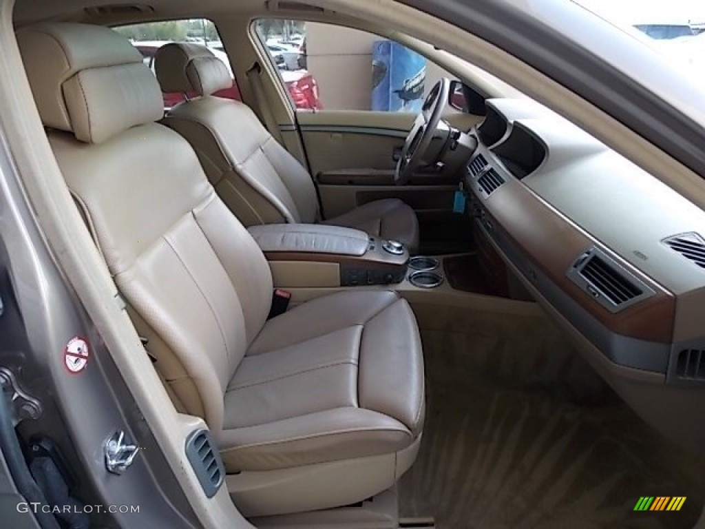 2002 7 Series 745i Sedan - Kalahari Beige Metallic / Beige III photo #17