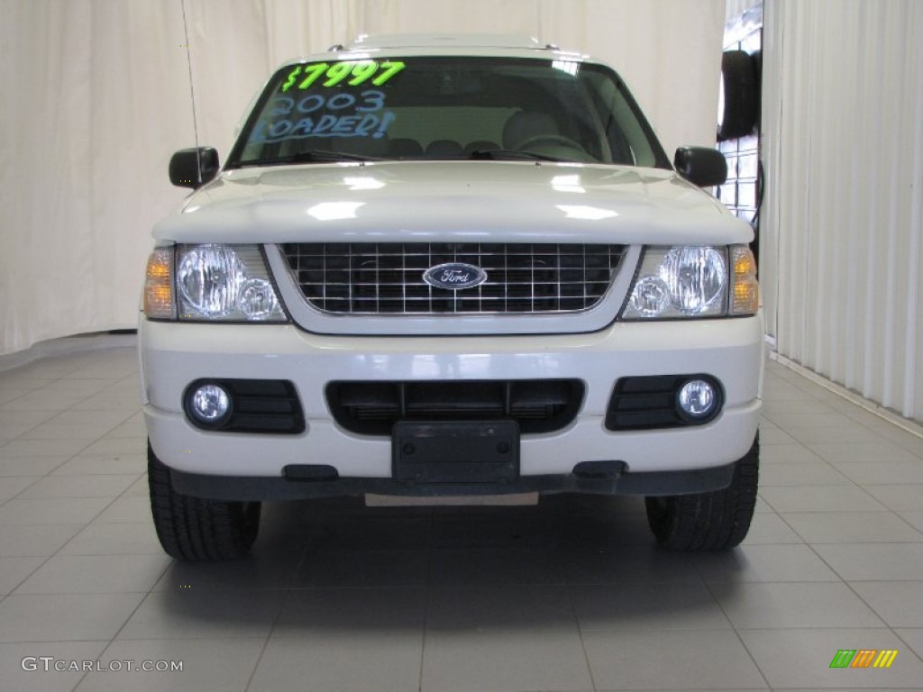 2003 Explorer Limited 4x4 - Oxford White / Medium Parchment Beige photo #2