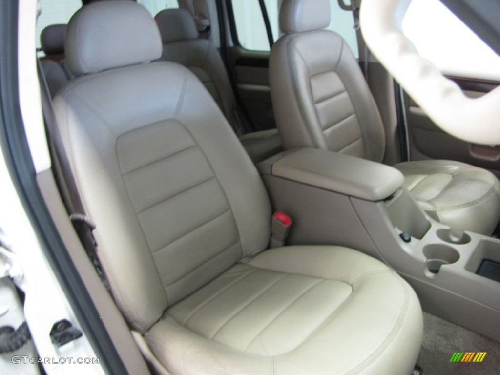 2003 Explorer Limited 4x4 - Oxford White / Medium Parchment Beige photo #11