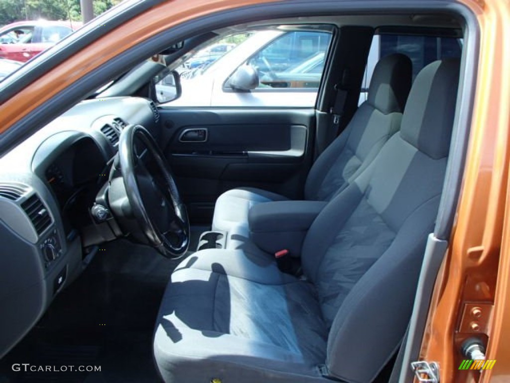 2005 Colorado LS Crew Cab 4x4 - Sunburst Orange Metallic / Very Dark Pewter photo #8