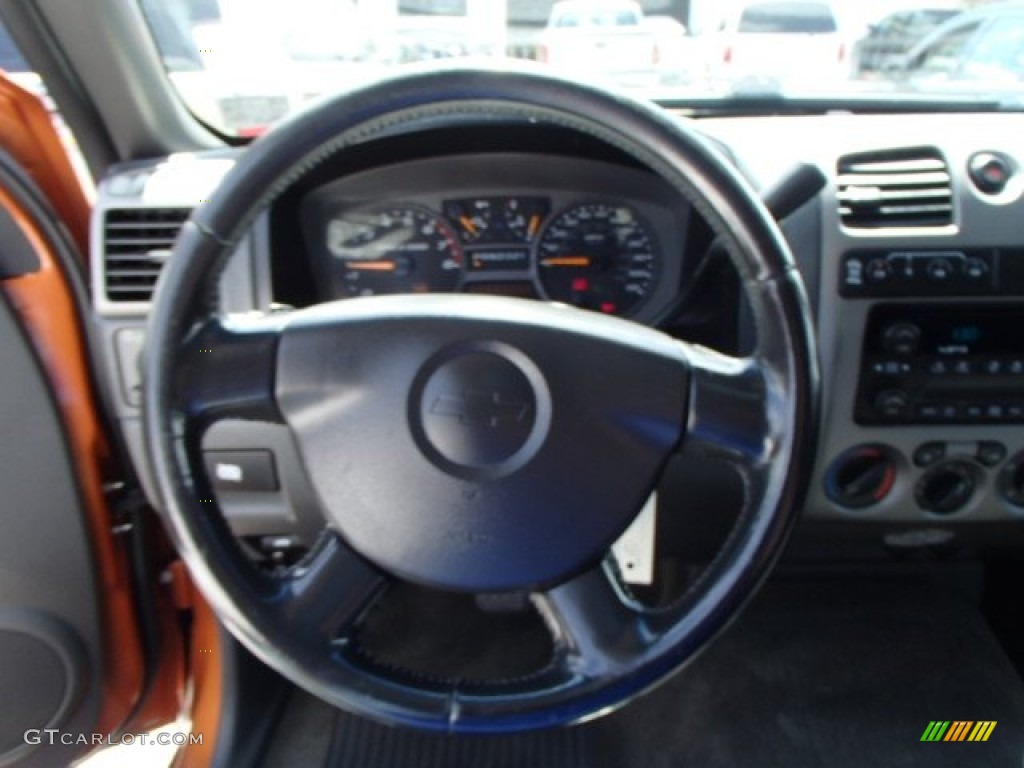 2005 Colorado LS Crew Cab 4x4 - Sunburst Orange Metallic / Very Dark Pewter photo #13