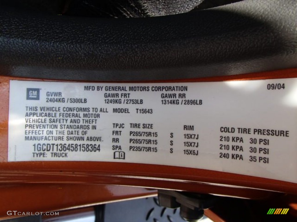 2005 Colorado LS Crew Cab 4x4 - Sunburst Orange Metallic / Very Dark Pewter photo #15