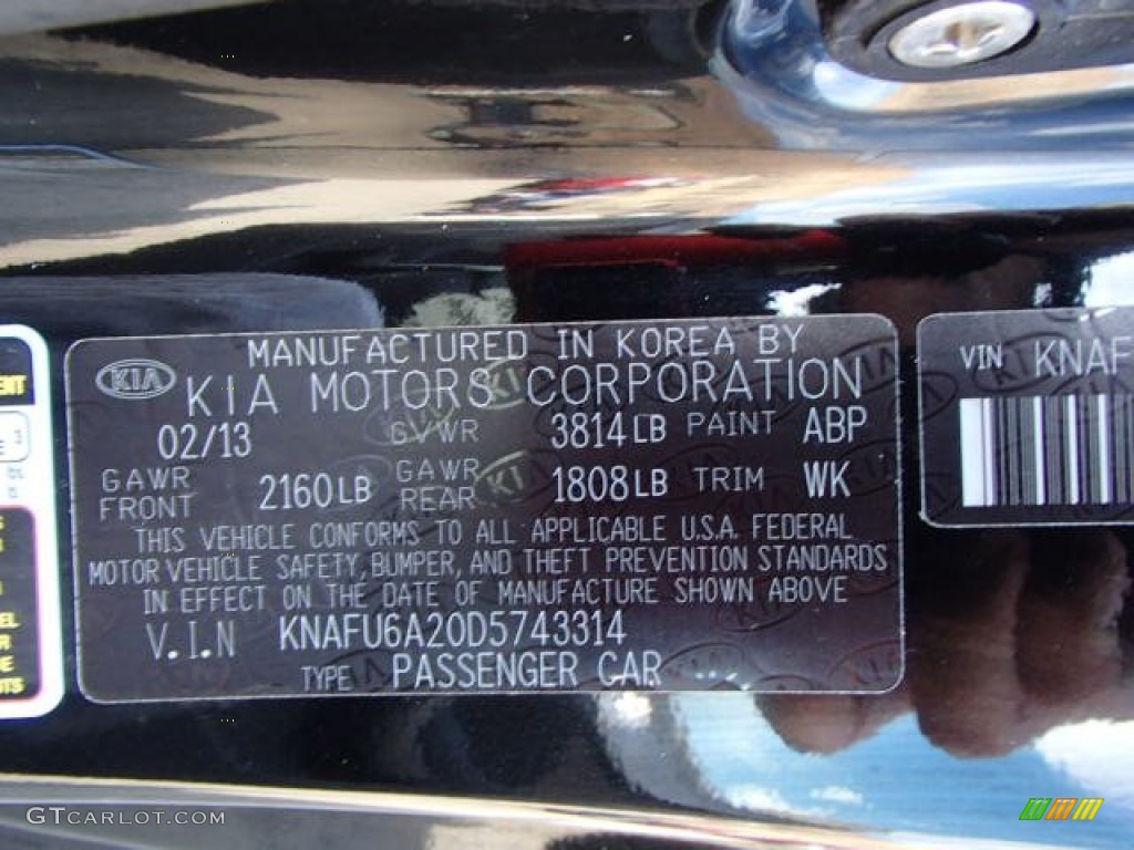 2013 Forte Koup Color Code ABP for Aurora Black Photo #84646387
