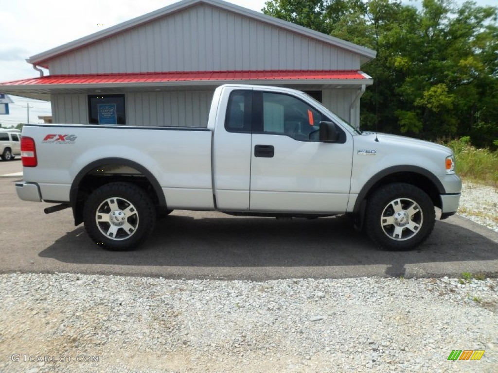 2004 F150 FX4 Regular Cab 4x4 - Silver Metallic / Black/Medium Flint photo #2