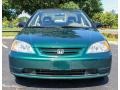 2001 Clover Green Honda Civic LX Coupe  photo #2