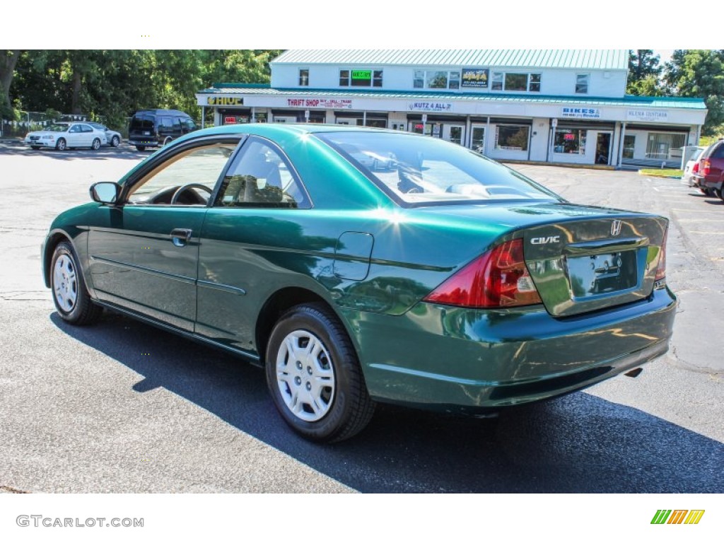 2001 Civic LX Coupe - Clover Green / Beige photo #4