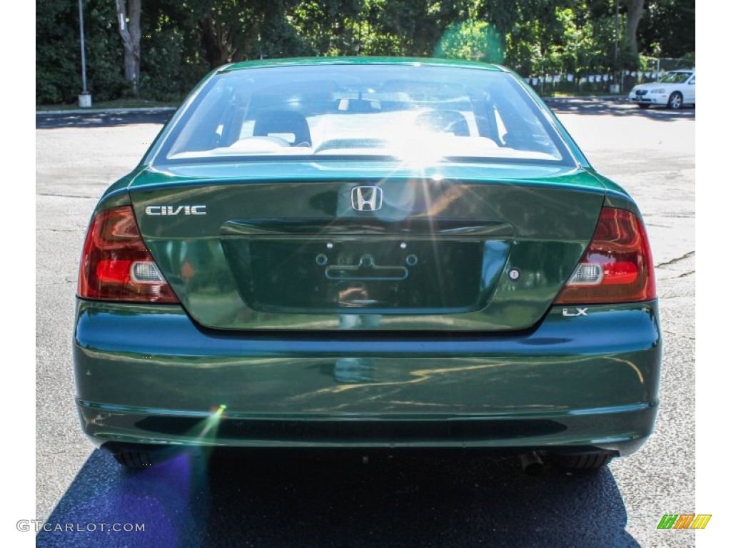 2001 Civic LX Coupe - Clover Green / Beige photo #5