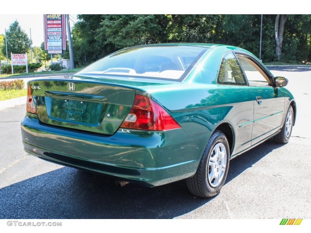 2001 Civic LX Coupe - Clover Green / Beige photo #6