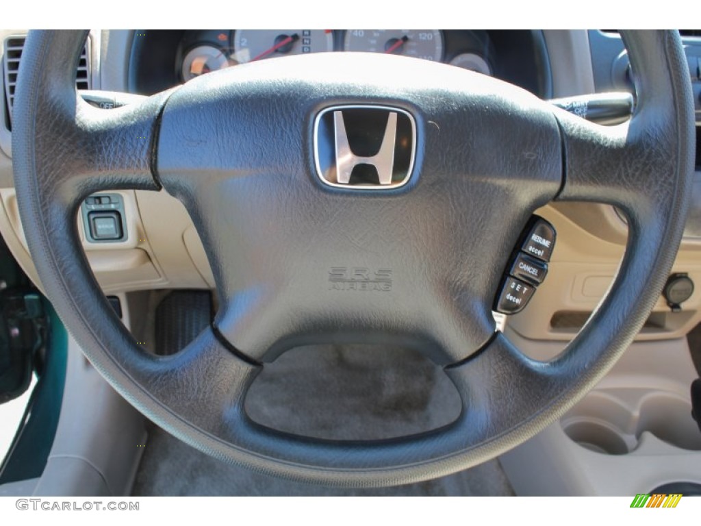 2001 Civic LX Coupe - Clover Green / Beige photo #15
