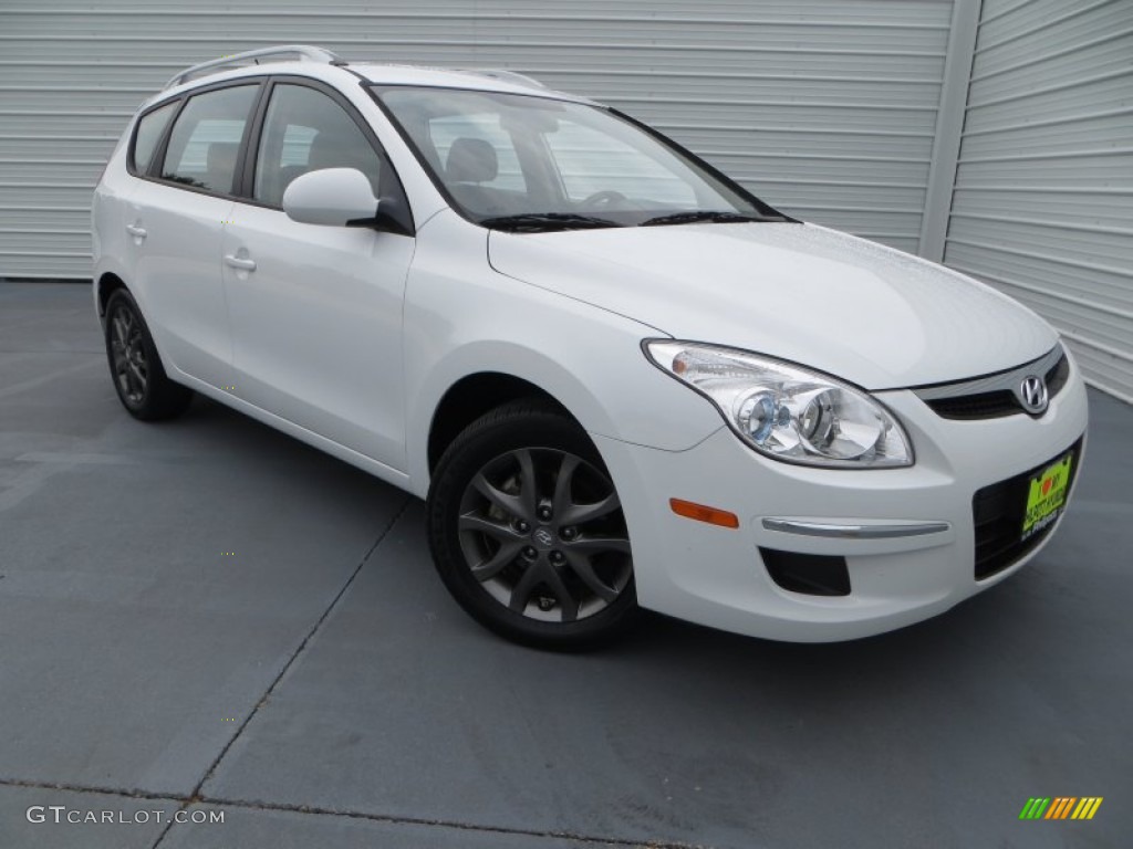2012 Elantra GLS Touring - Polar White / Beige photo #2