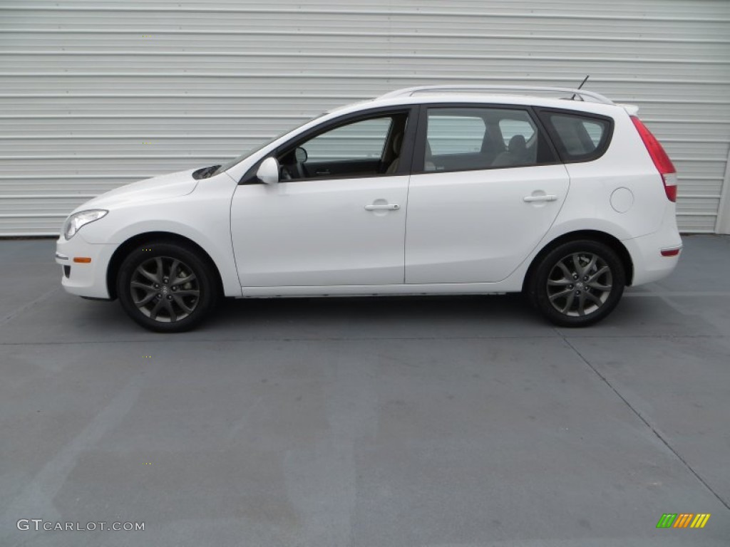 2012 Elantra GLS Touring - Polar White / Beige photo #6