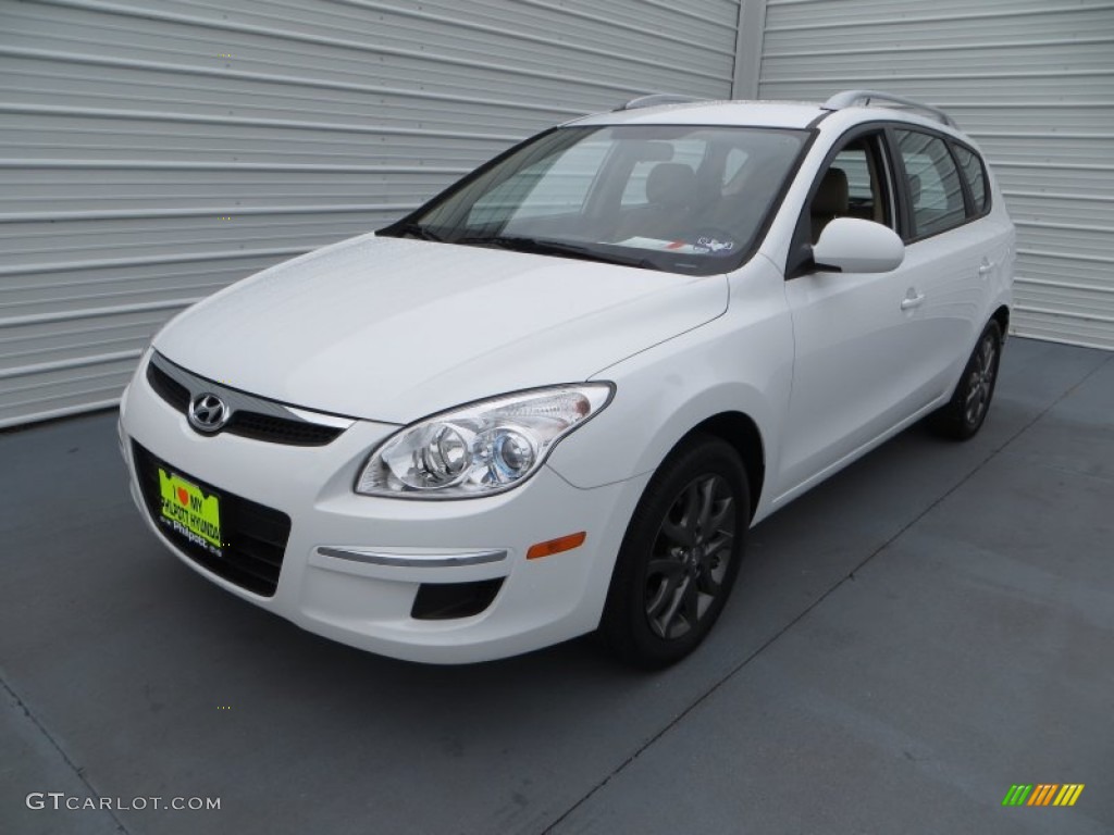 2012 Elantra GLS Touring - Polar White / Beige photo #7
