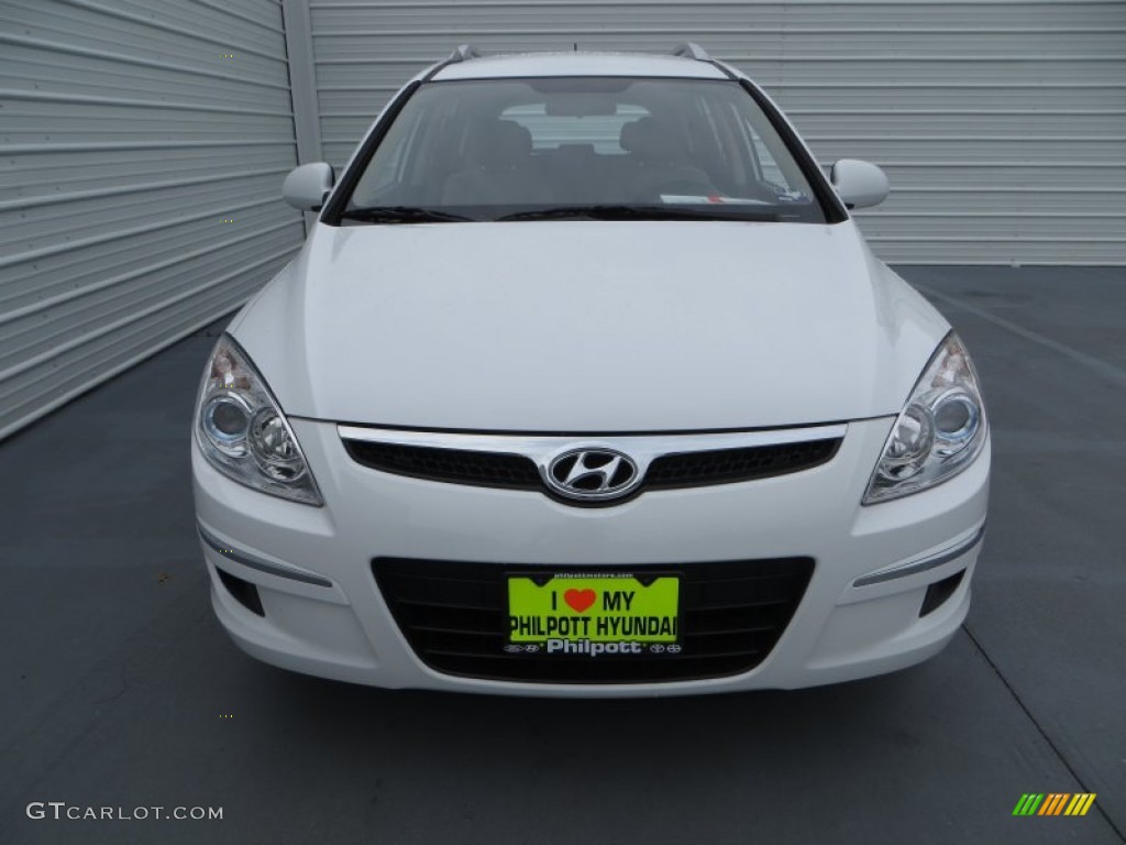 2012 Elantra GLS Touring - Polar White / Beige photo #8