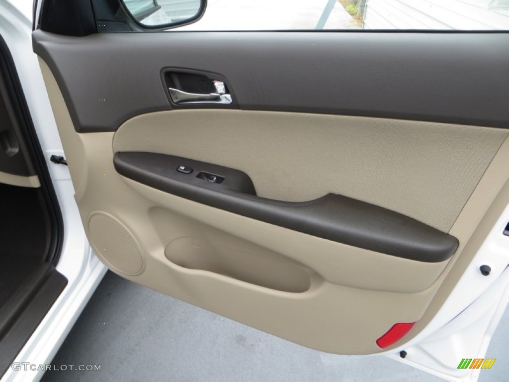 2012 Elantra GLS Touring - Polar White / Beige photo #19