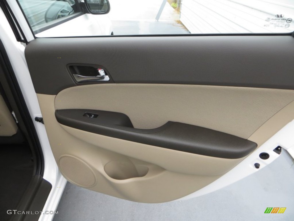 2012 Elantra GLS Touring - Polar White / Beige photo #22