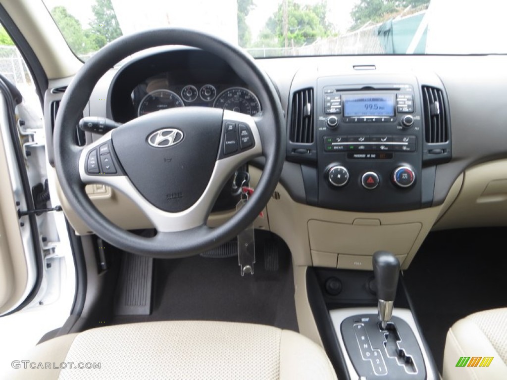 2012 Elantra GLS Touring - Polar White / Beige photo #35