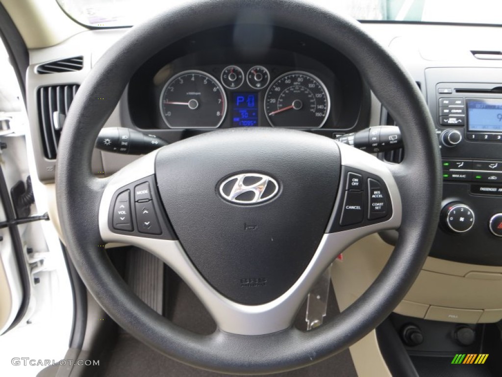 2012 Elantra GLS Touring - Polar White / Beige photo #40