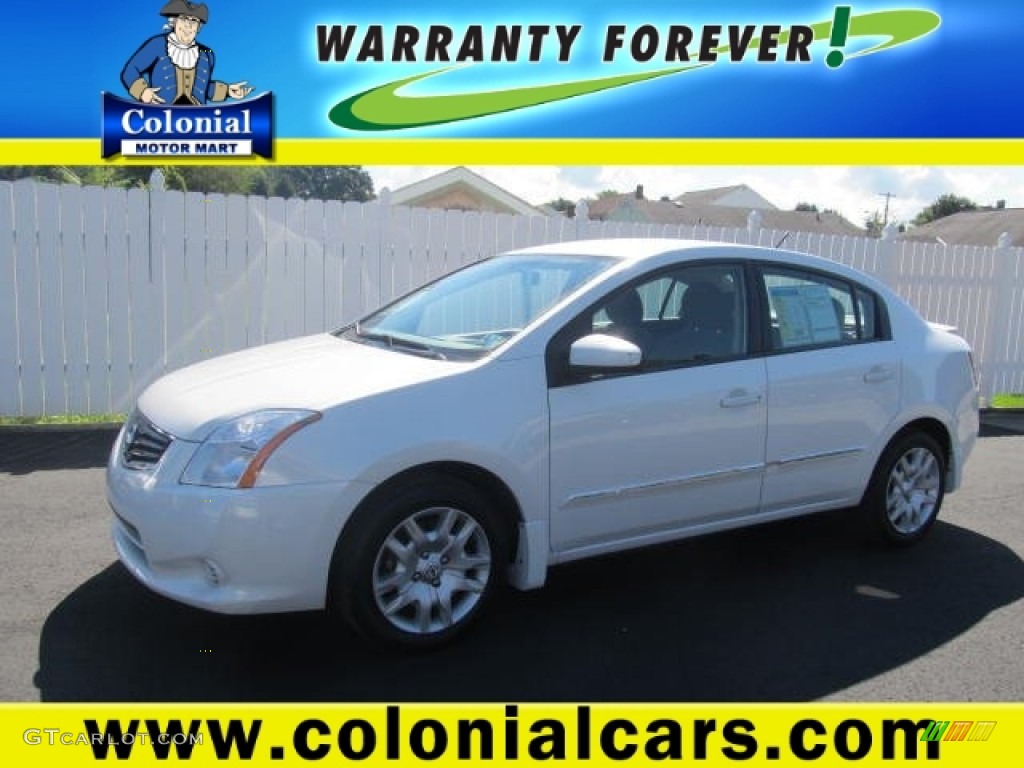 2012 Sentra 2.0 S - Aspen White / Charcoal photo #1