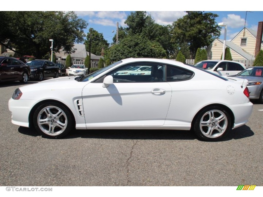 2006 Tiburon GT - Alpine White / Black/Red photo #6