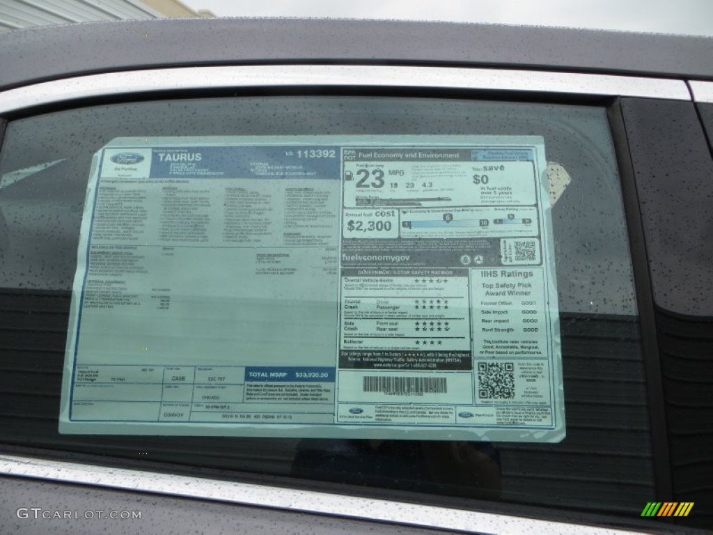 2014 Ford Taurus SEL Window Sticker Photo #84655898