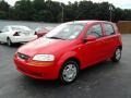 2004 Victory Red Chevrolet Aveo Special Value Hatchback  photo #9