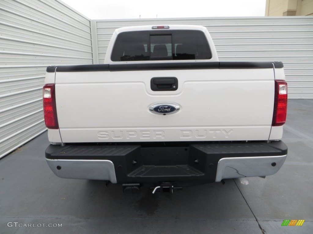 2014 F250 Super Duty Lariat Crew Cab 4x4 - White Platinum Tri-Coat / Black photo #5