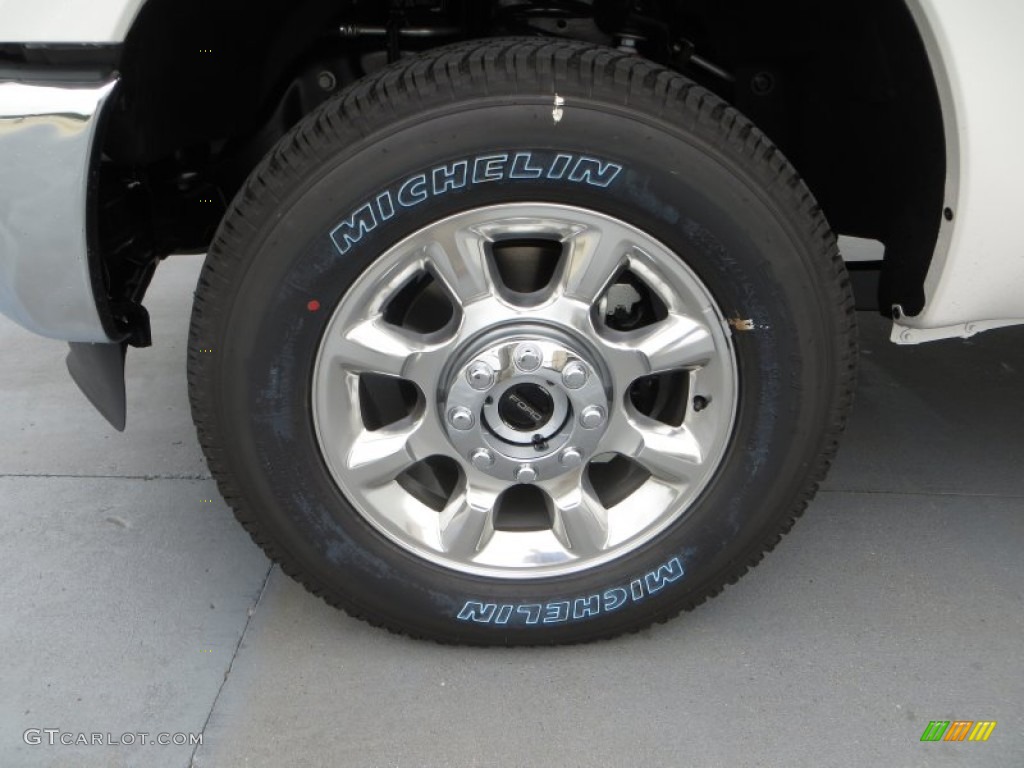 2014 F250 Super Duty Lariat Crew Cab 4x4 - White Platinum Tri-Coat / Black photo #11