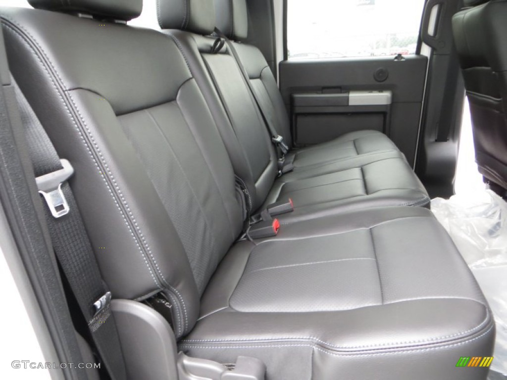 2014 F250 Super Duty Lariat Crew Cab 4x4 - White Platinum Tri-Coat / Black photo #22