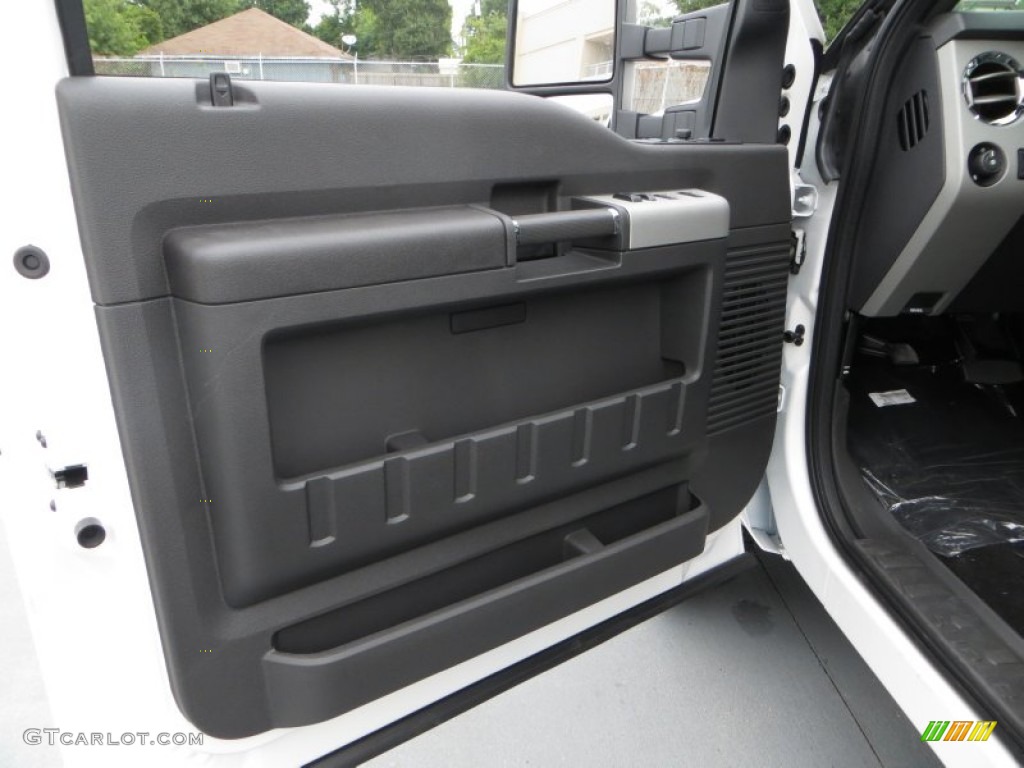 2014 F250 Super Duty Lariat Crew Cab 4x4 - White Platinum Tri-Coat / Black photo #23