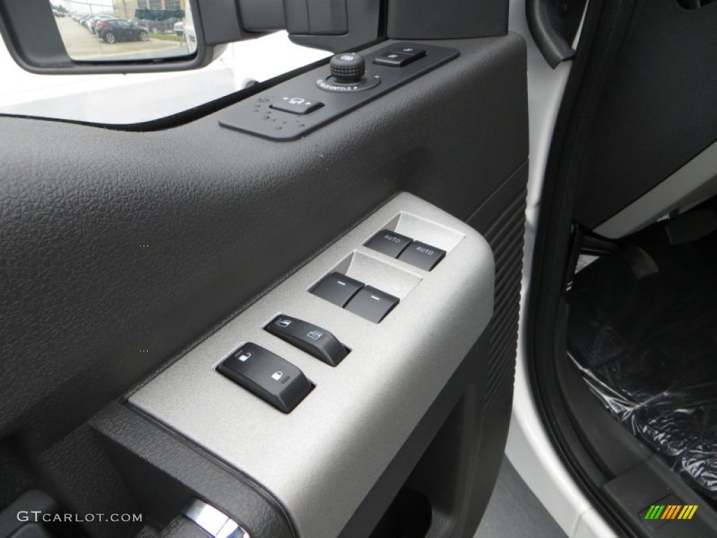 2014 F250 Super Duty Lariat Crew Cab 4x4 - White Platinum Tri-Coat / Black photo #24