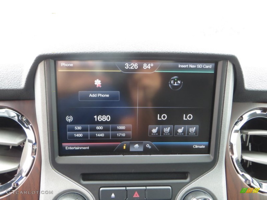 2014 F250 Super Duty Lariat Crew Cab 4x4 - White Platinum Tri-Coat / Black photo #30