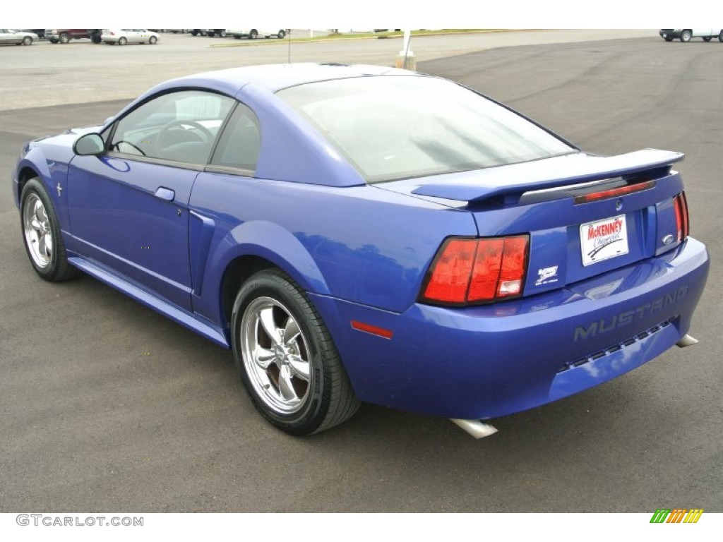 2003 Mustang V6 Coupe - Sonic Blue Metallic / Dark Charcoal photo #4