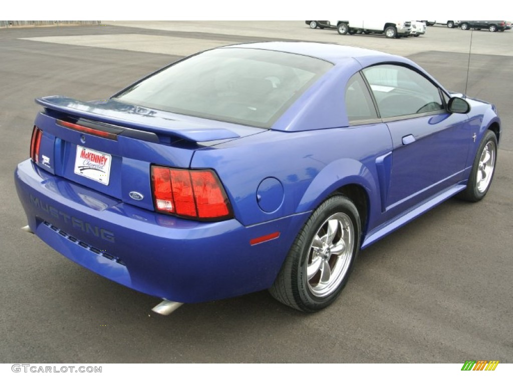2003 Mustang V6 Coupe - Sonic Blue Metallic / Dark Charcoal photo #5