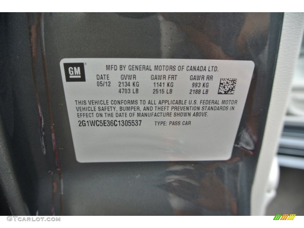 2012 Impala LTZ - Ashen Gray Metallic / Gray photo #7