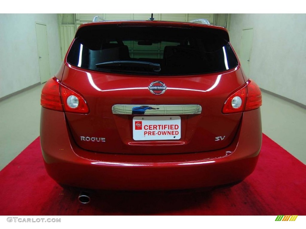 2011 Rogue SV - Cayenne Red / Black photo #5