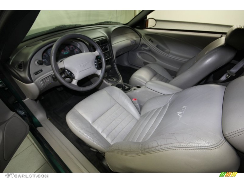 2000 Mustang GT Convertible - Amazon Green Metallic / Medium Graphite photo #3