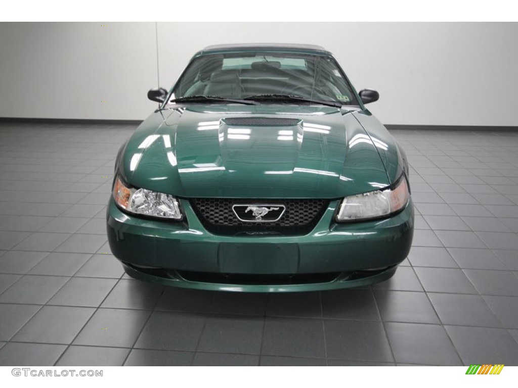 2000 Mustang GT Convertible - Amazon Green Metallic / Medium Graphite photo #6