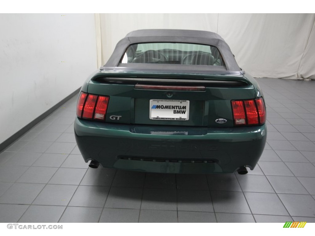 2000 Mustang GT Convertible - Amazon Green Metallic / Medium Graphite photo #13