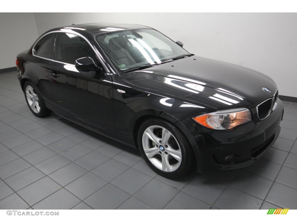 2012 1 Series 128i Coupe - Black Sapphire Metallic / Black photo #8