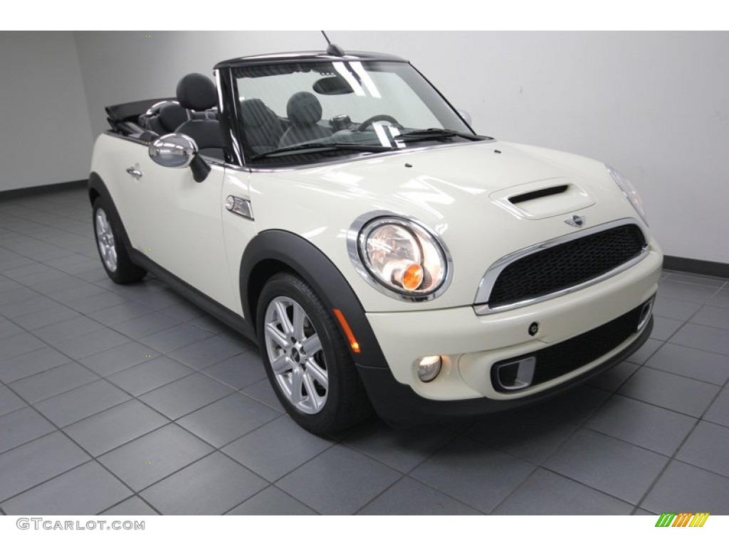 2011 Cooper S Convertible - Pepper White / Carbon Black photo #1