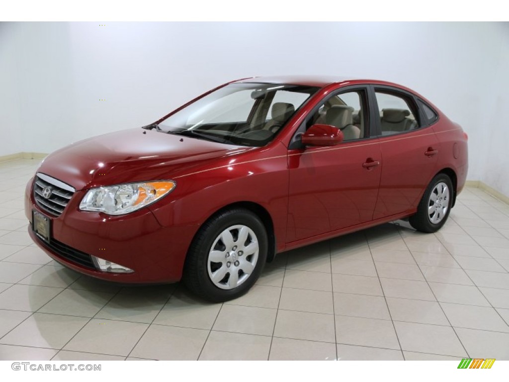Redfire Pearl 2007 Hyundai Elantra GLS Sedan Exterior Photo #84664601